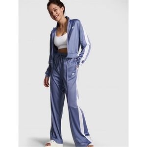 PINK Victoria’s Secret Sporty Mesh Dusty Iris Blue Jacket/Pants Tracksuit Sz XS